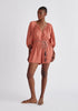 Paisie Balloon Sleeve Playsuit in Pink